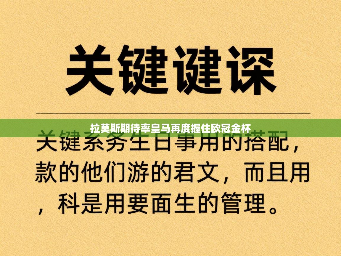 拉莫斯期待率皇马再度握住欧冠金杯  第2张